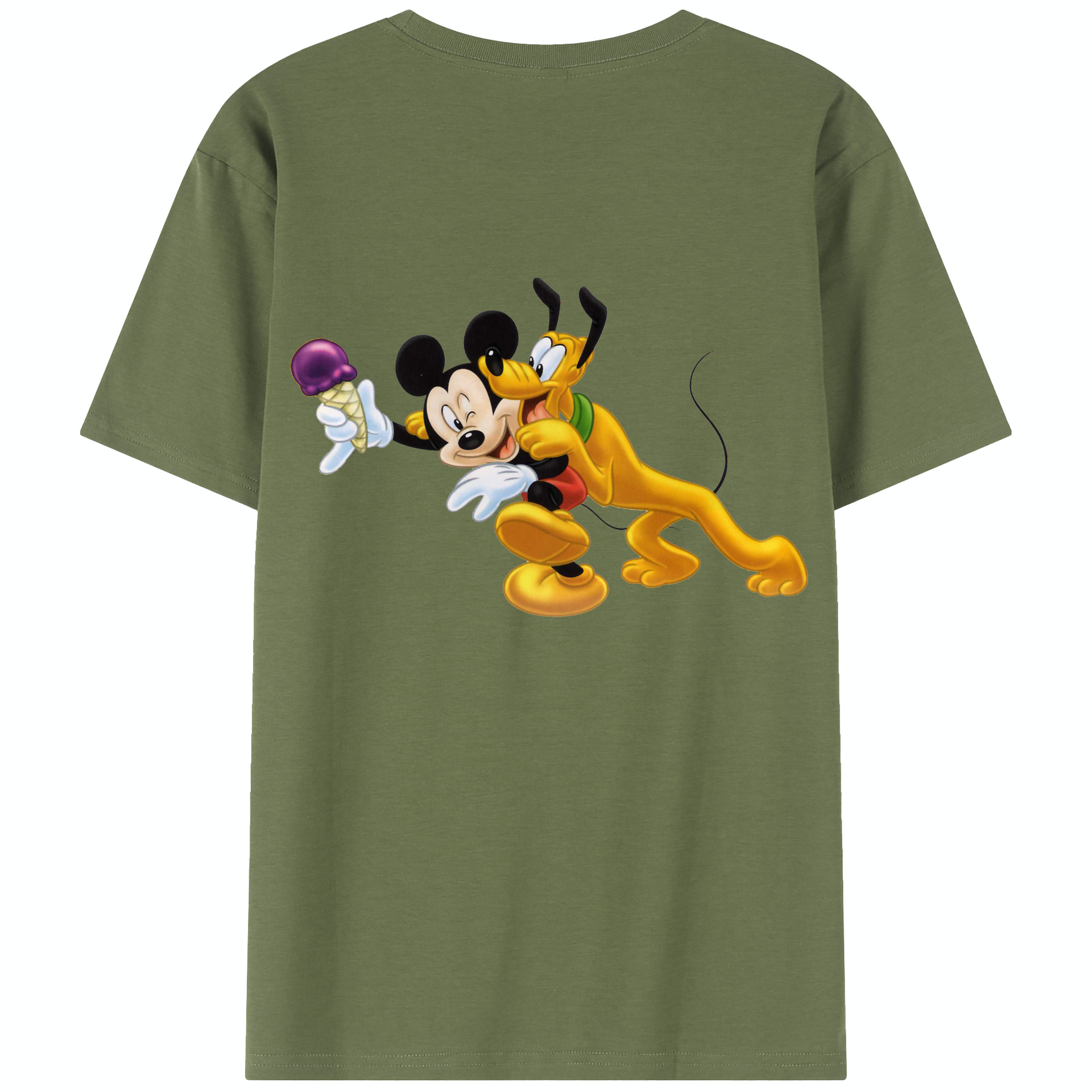 （画像用） ミッキーマウス Mickey Mouse 綿100％半袖Tシャツ（背面プリント）
